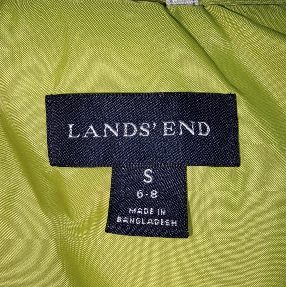 Lands' End Green & White Ski Jacket Size S 6-8 - Picture 8 of 10